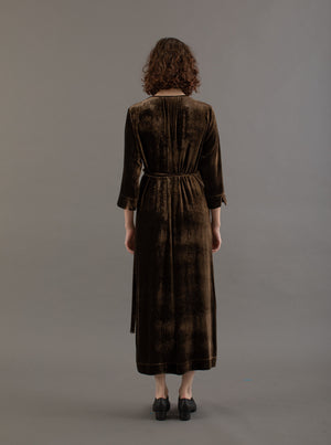 Anthea Dress Velvet Brown