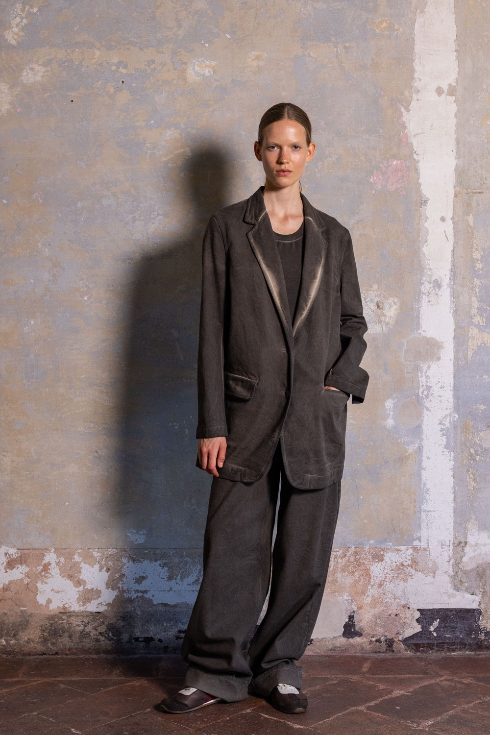 Jane Jacket Dyed Jeans Grey Brown