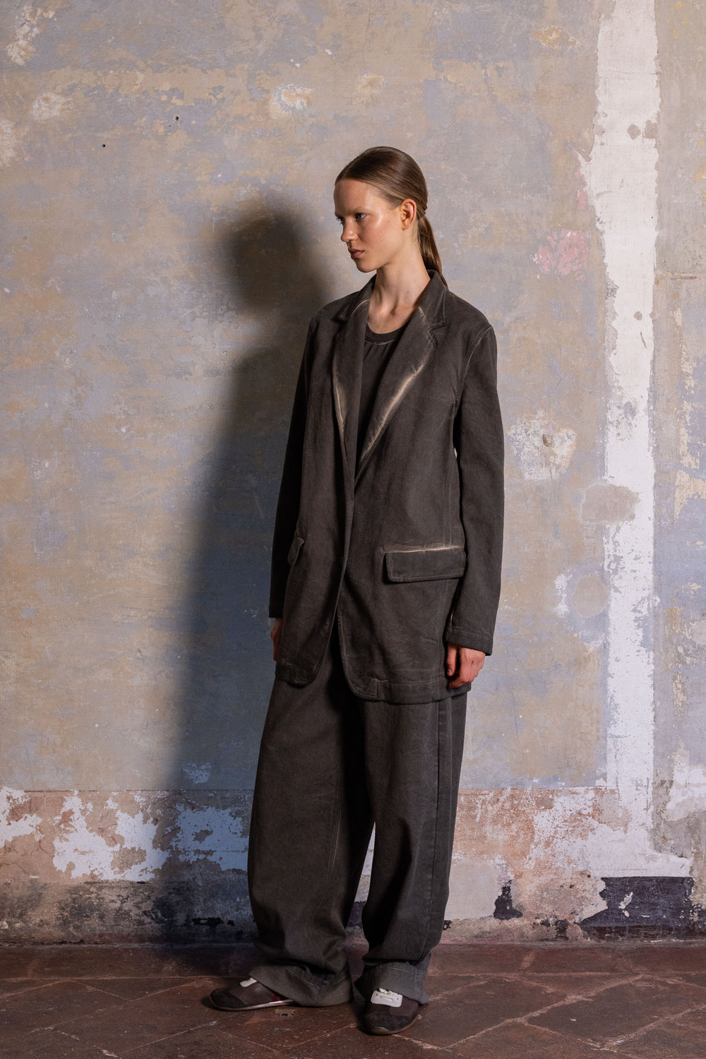 Jane Jacket Dyed Jeans Grey Brown