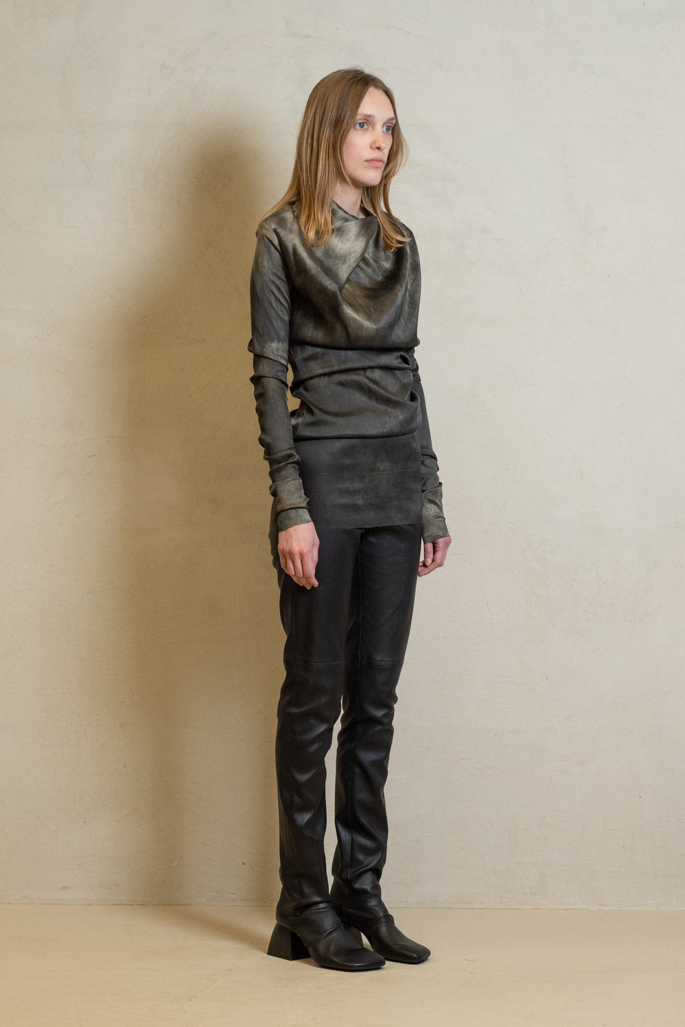 Leggings Stretch Leather Black