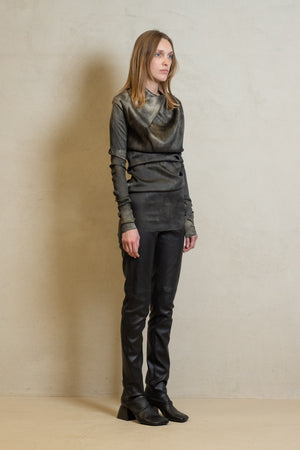 Leggings Stretch Leather Black