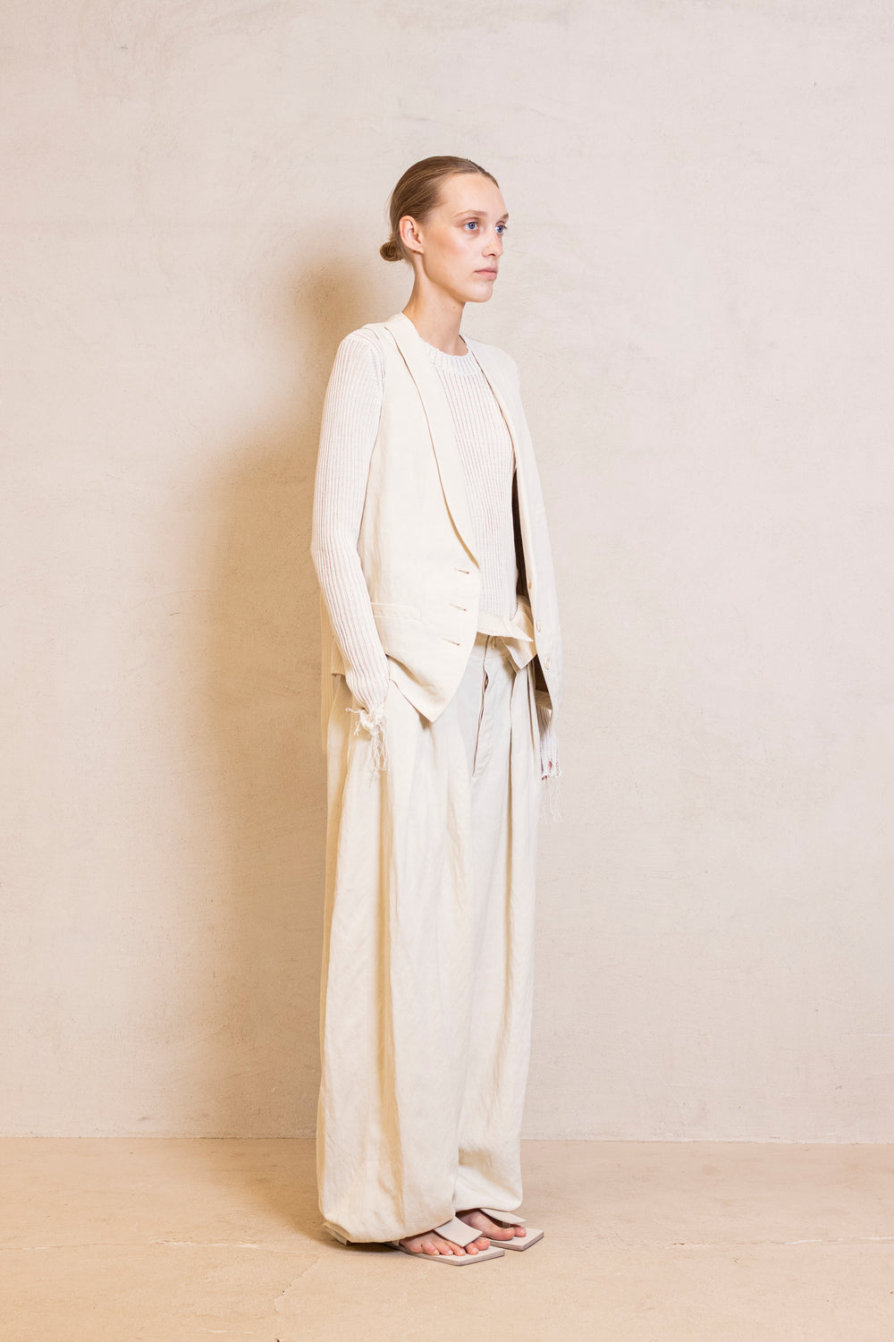 Jill Waistcoat Baca-Arancin Off White