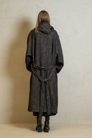Cardigan Coat Pitti Black / Tan