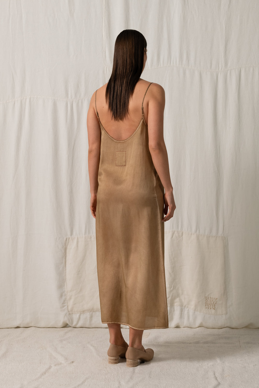 Anaya Dress Silk CH Tan