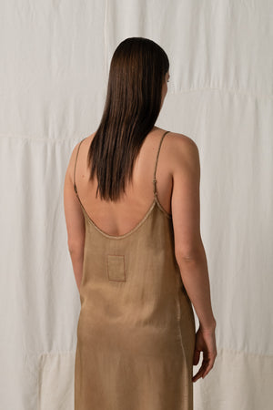 Anaya Dress Silk CH Tan