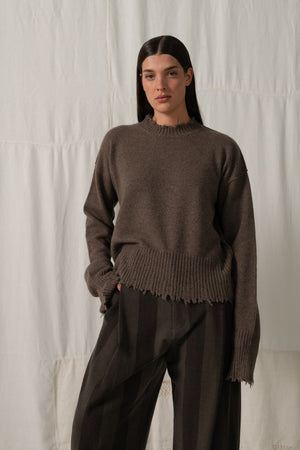 Long SLV Top Cashmere Coffee