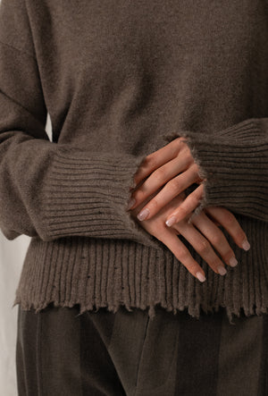 Long SLV Top Cashmere Coffee