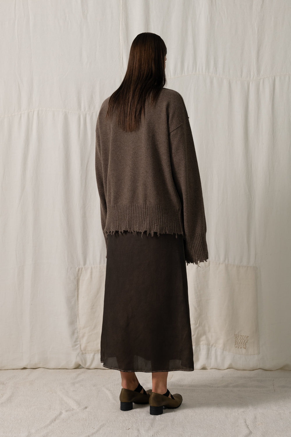 Over Cardigan Cashmere Coffee