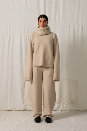 Scarf Costa Plain Cashmere Tan