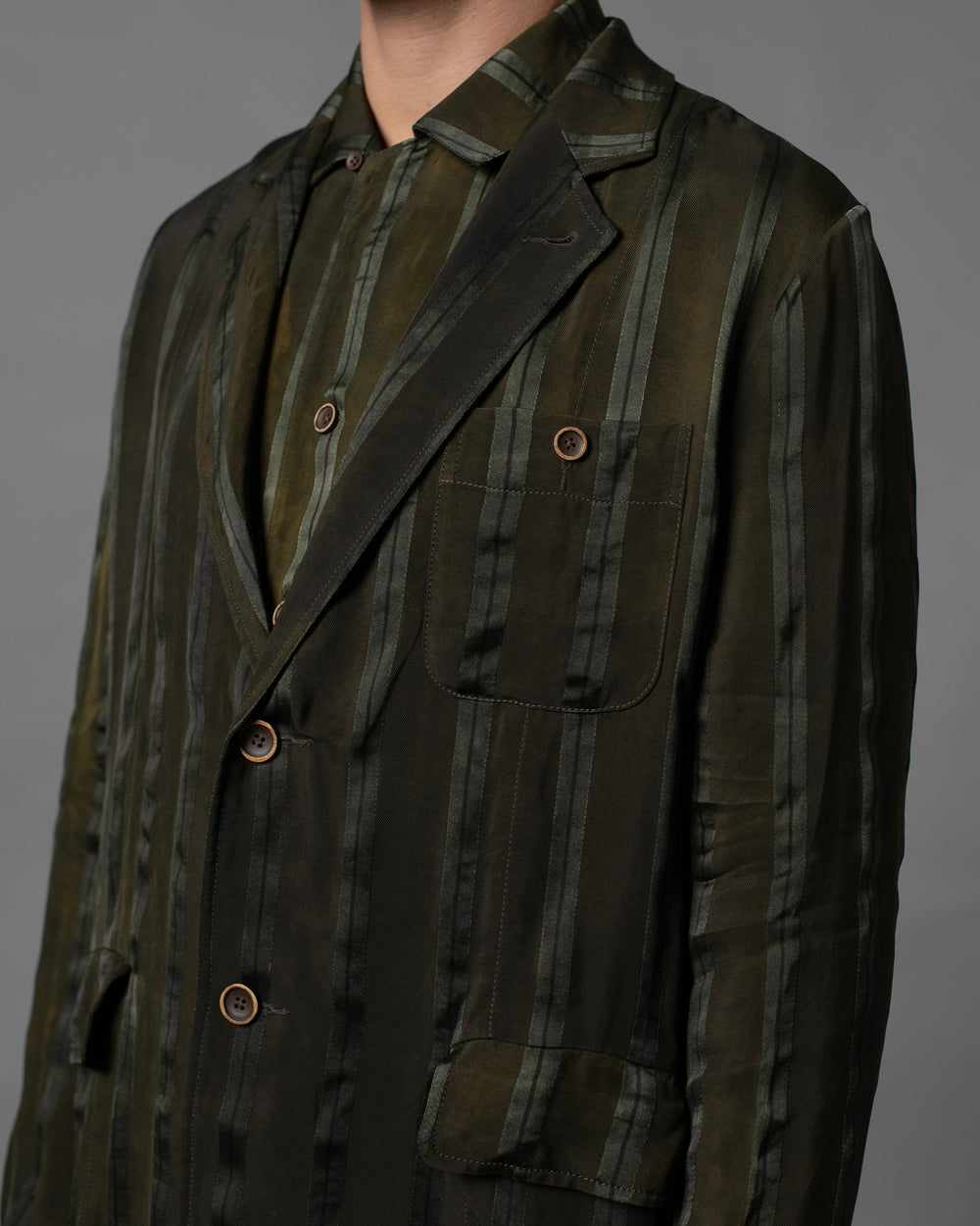 Giovanni Coat Dark Green / Grey