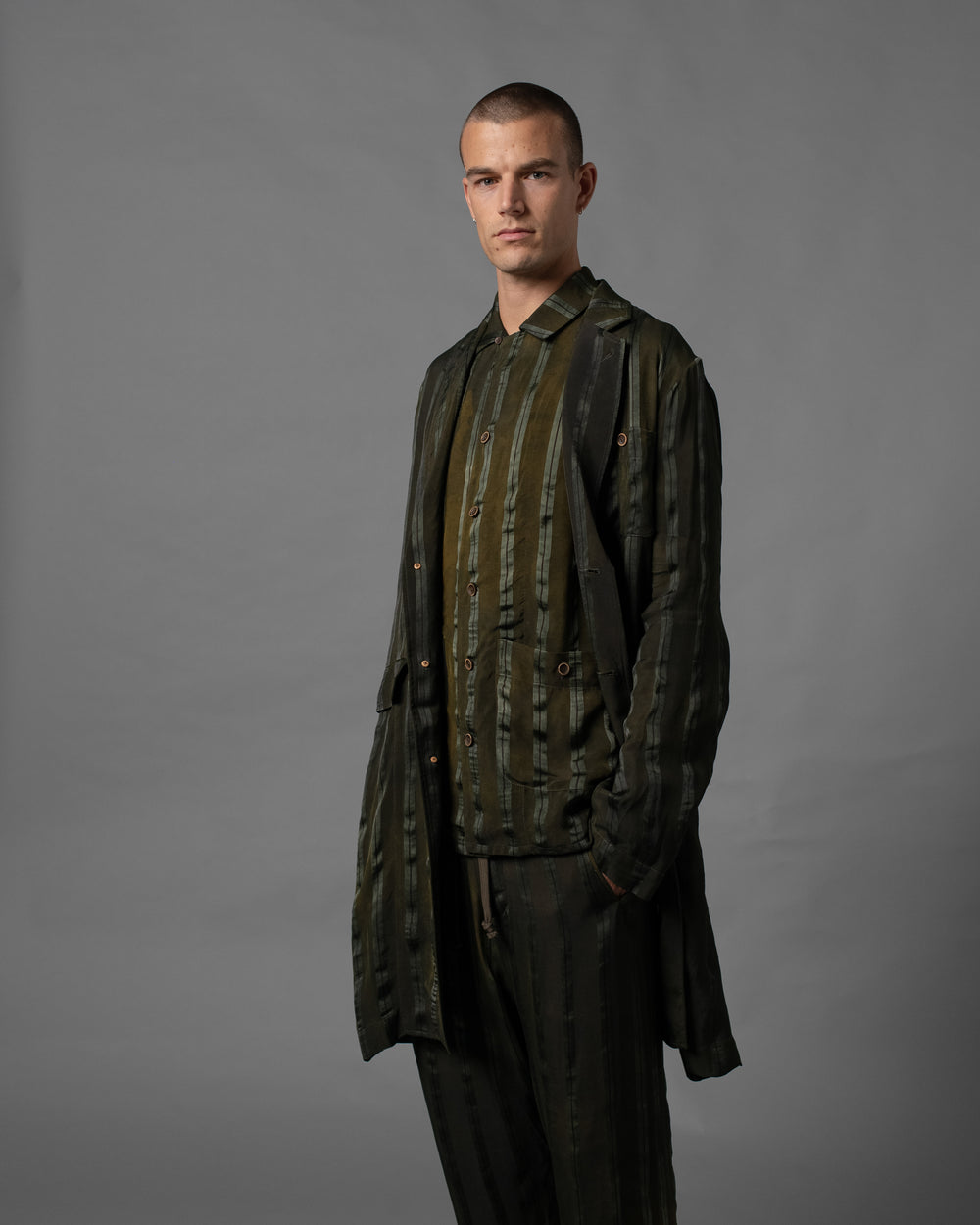 Giovanni Coat Dark Green / Grey