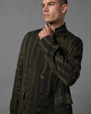 Giovanni Coat Dark Green / Grey