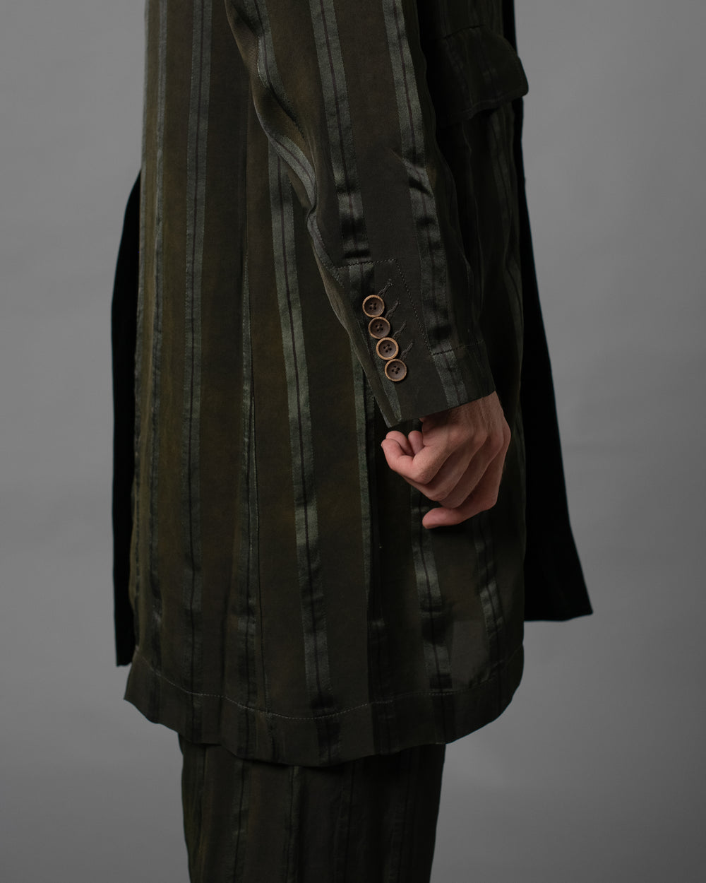 Giovanni Coat Dark Green / Grey