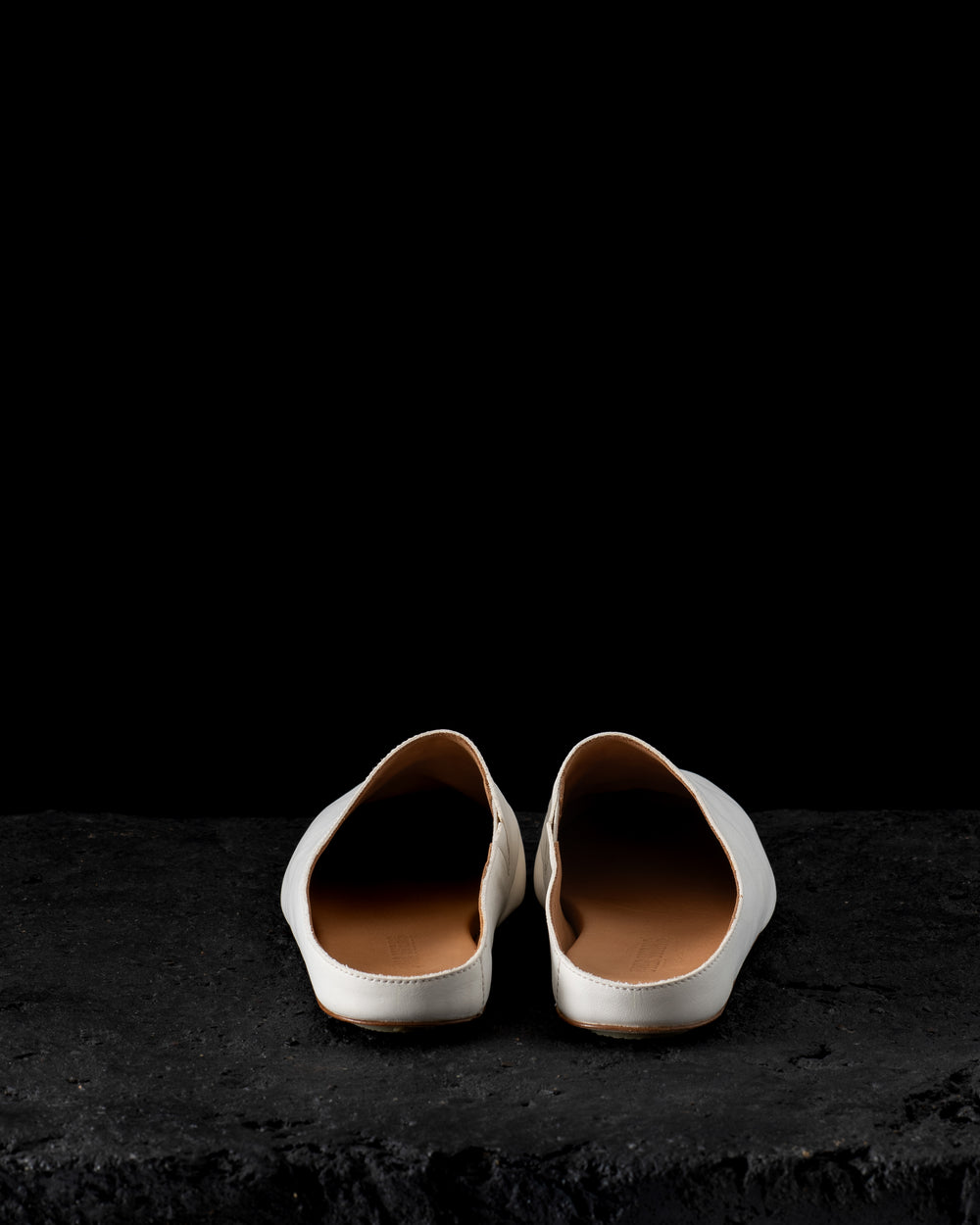 Leather Ballet Slippers Off White