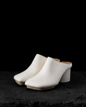 Leather Stone Mule Off White