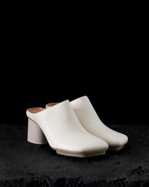 Leather Stone Mule Off White