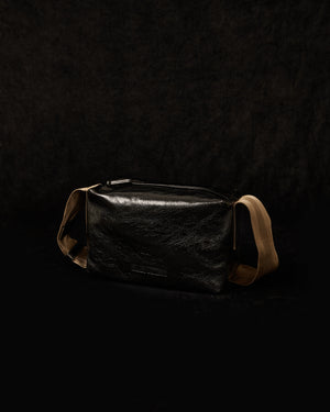 Medium Shoulder Bag Black w/ Mustard Strap