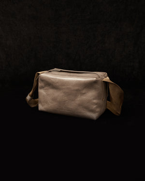 Medium Shoulder Bag Grey w/ Mustard Strap