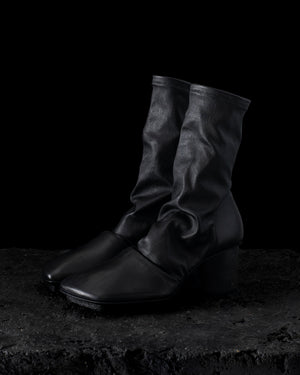 Short Stone Boots Stretch Black
