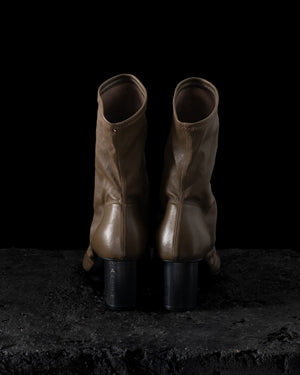 Stretch Leather Stone Boots Brown / Black