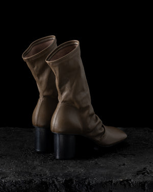 Stretch Leather Stone Boots Brown / Black