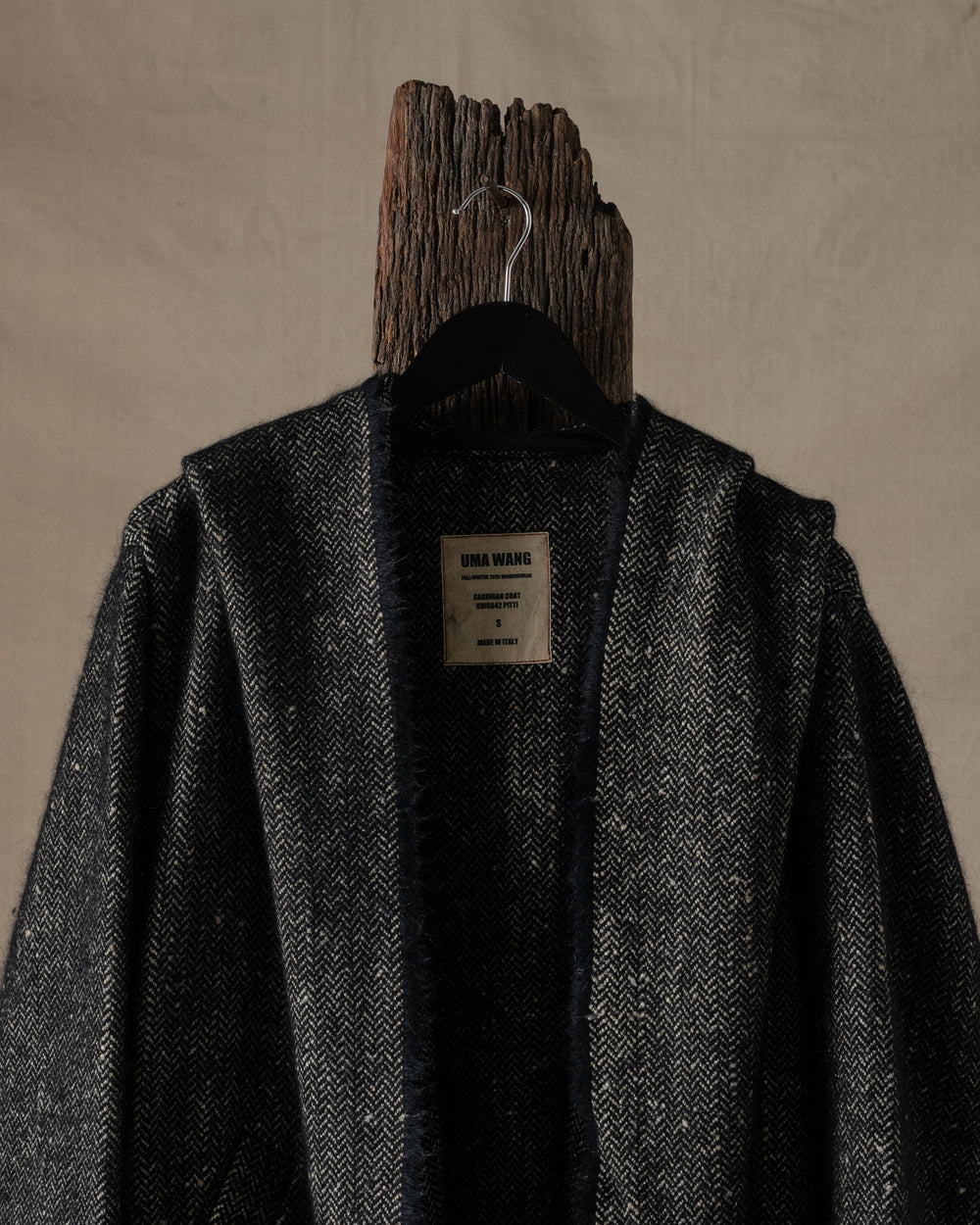 Cardigan Coat Pitti Black / Tan