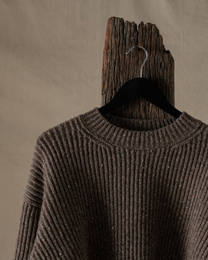 Crop Top Ribbed Cashmere Tan