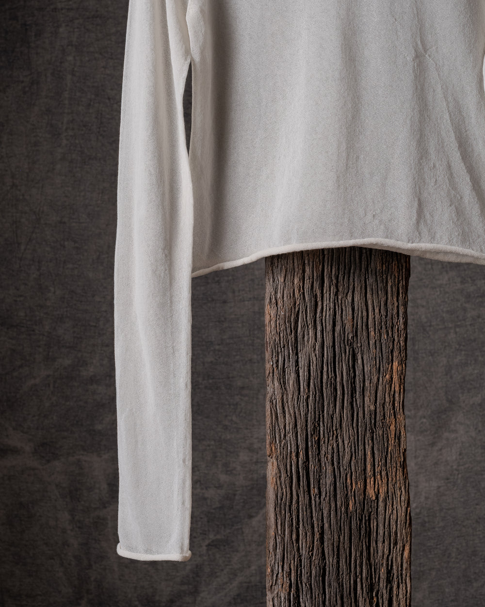 Extra Long SLV Top Transparent Off White