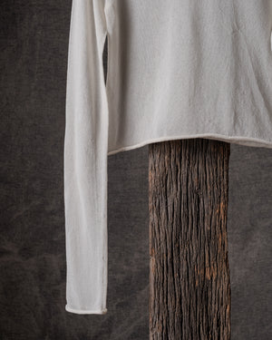 Extra Long SLV Top Transparent Off White