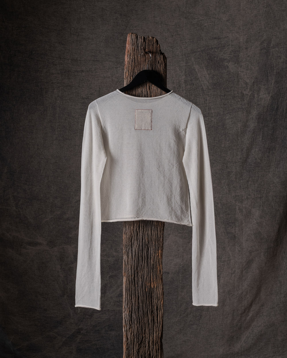 Extra Long SLV Top Transparent Off White