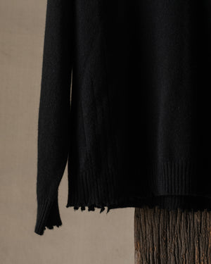 High Neck Top Light Cashmere Black