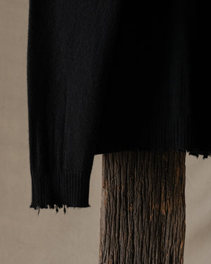 High Neck Top Light Cashmere Black