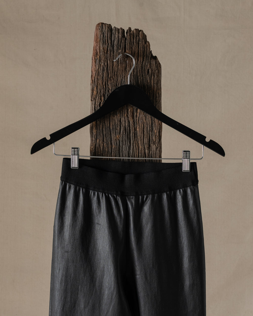 Leggings Stretch Leather Black