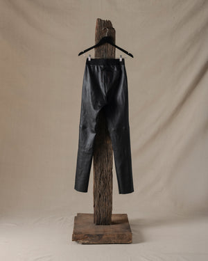 Leggings Stretch Leather Black