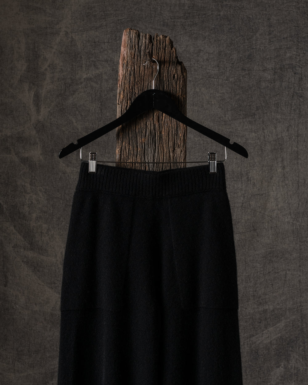 Long Pants Plain Cashmere Black