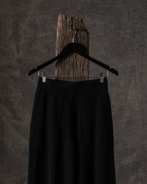 Long Pants Plain Cashmere Black