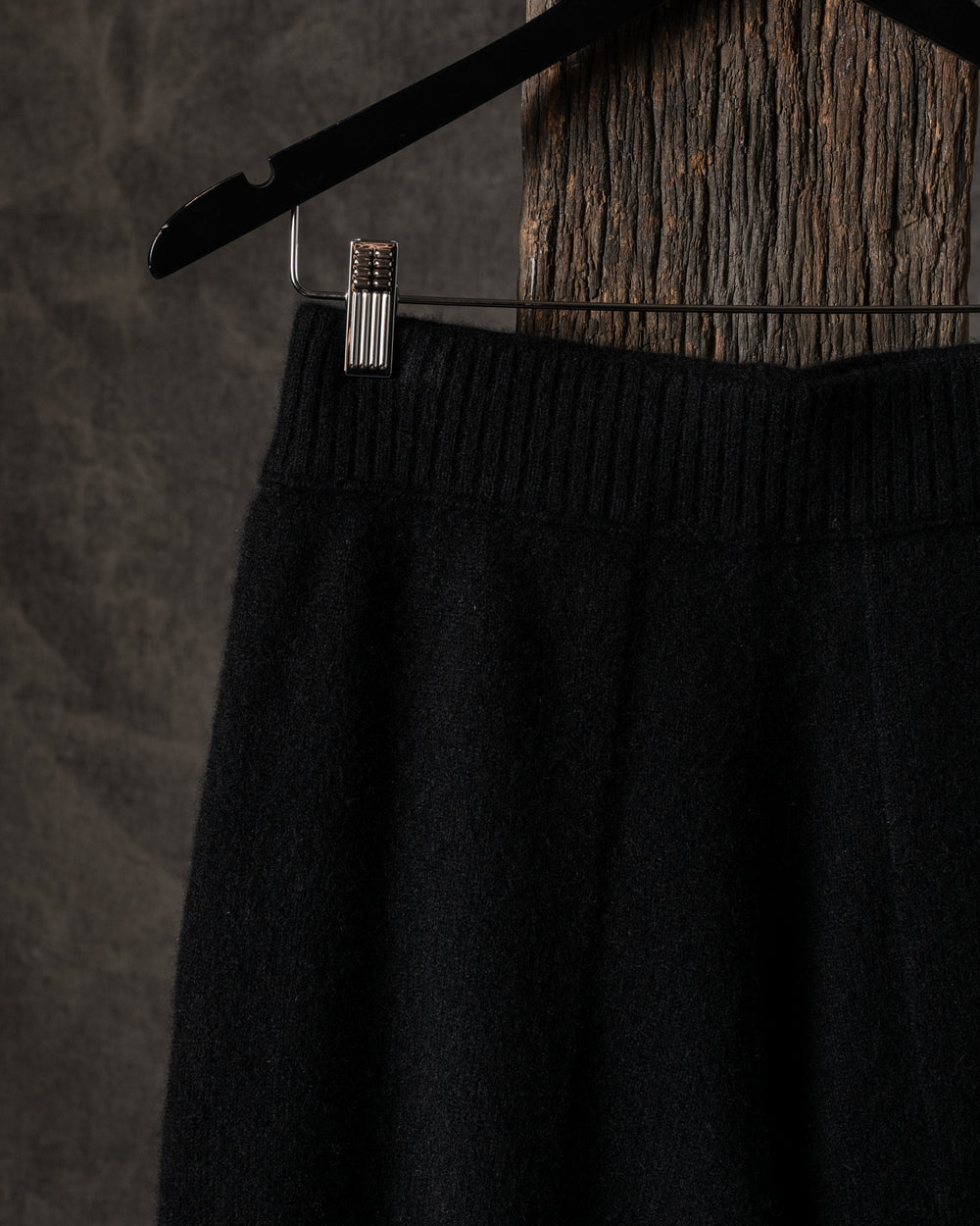 Long Pants Plain Cashmere Black
