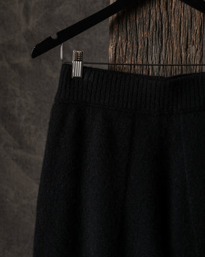 Long Pants Plain Cashmere Black