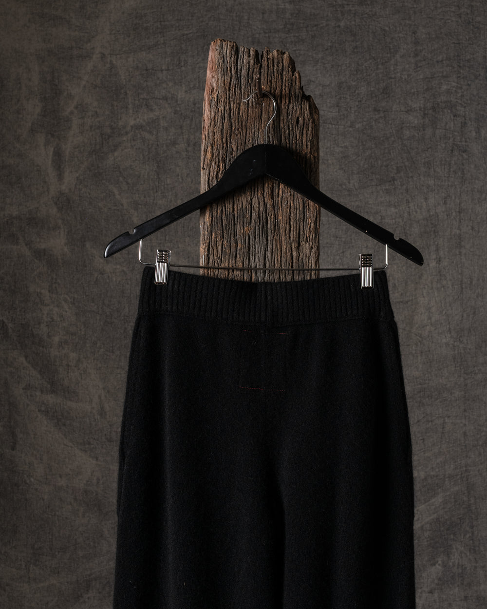 Long Pants Plain Cashmere Black
