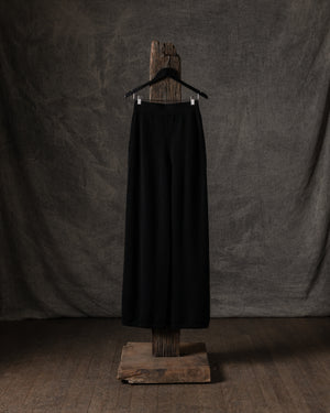 Long Pants Plain Cashmere Black