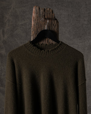 Long SLV Top Plain Cashmere Army Green