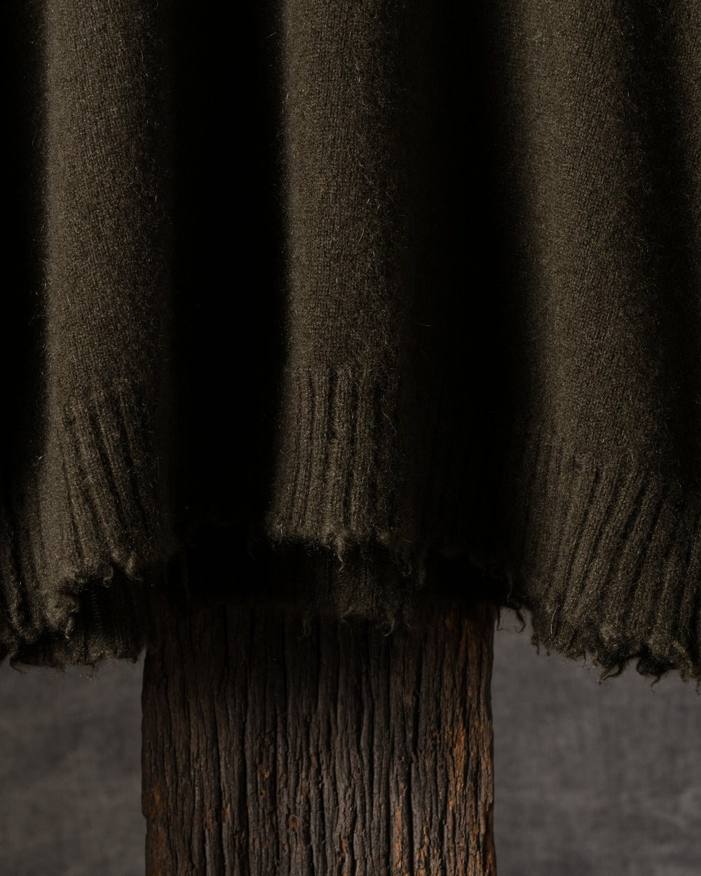 Long SLV Top Plain Cashmere Army Green