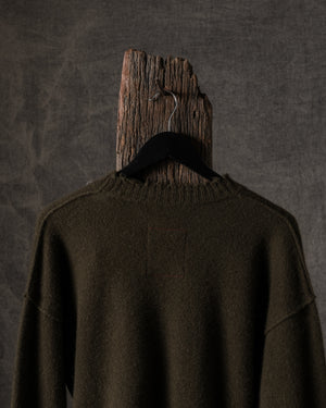 Long SLV Top Plain Cashmere Army Green