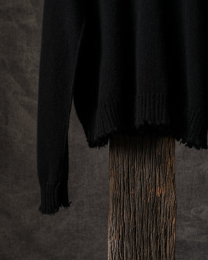 Long SLV Top Plain Cashmere Black