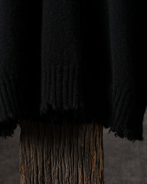 Long SLV Top Plain Cashmere Black