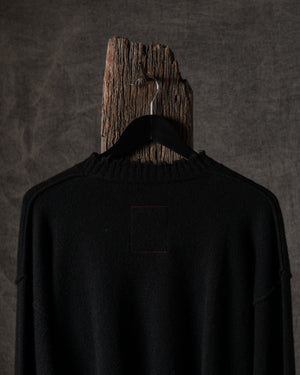 Long SLV Top Plain Cashmere Black