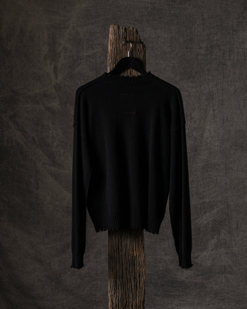 Long SLV Top Plain Cashmere Black