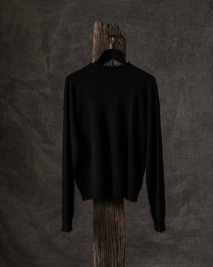 Long SLV Top Plain Cashmere Black