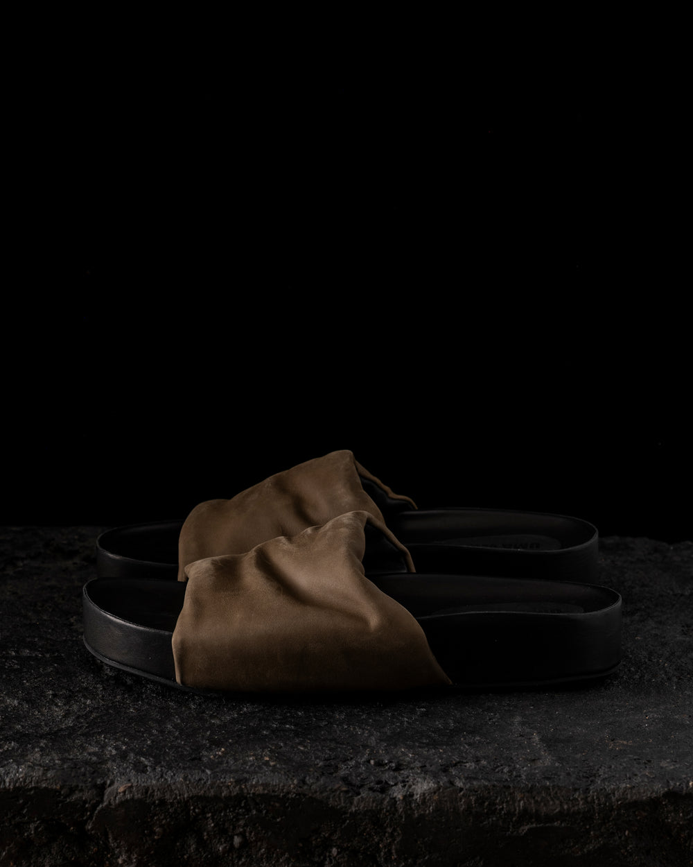 Men S Slide Dark Olive / Black