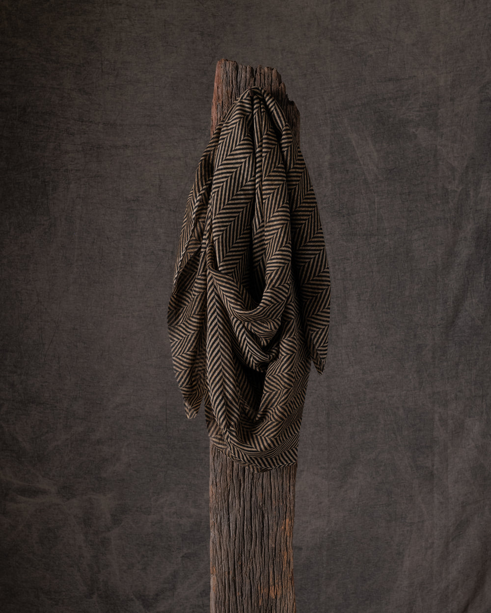 Scarf Rayan Dig 1 Tan / Black Virgin Wool